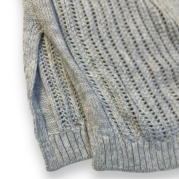 GAP Long Open Grey Cadigan Sweater Sz M - Picture 7 of 13